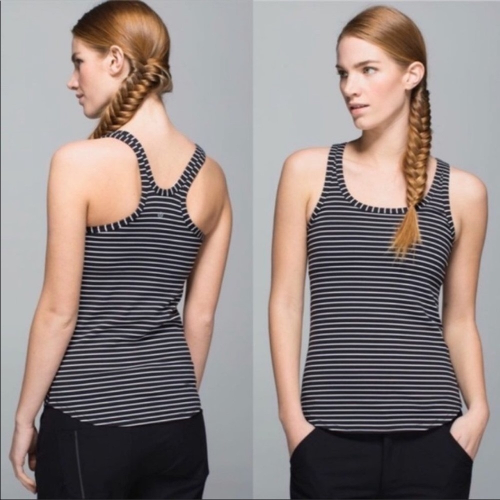 Lululemon Studio Racerback Striped Tank Top size 4